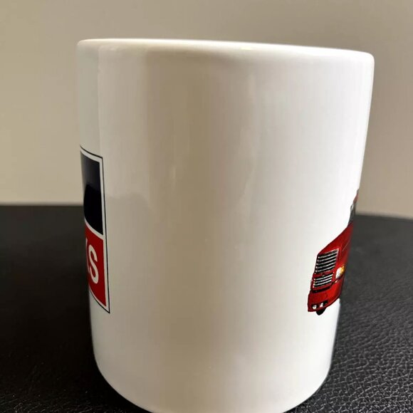 Ford Trucks White Ceramic Coffee Cup Semi Truck Mug - Picture 2 of 5